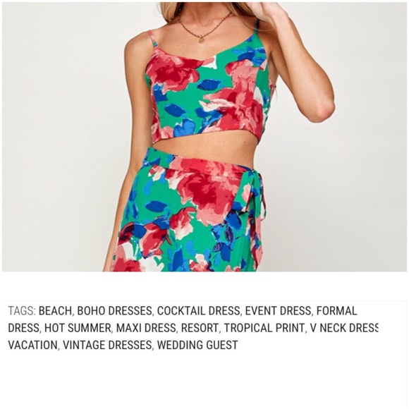 EnCreme Boho Floral Crop Top & Maxi Skirt - Picture 7 of 7